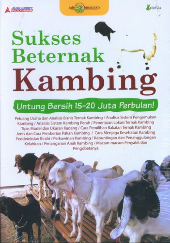 Cover Buku Sukses Beternak Kambing Untung Bersih 15-20 Juta Perbulan