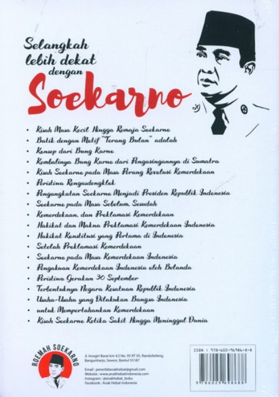 Cover Belakang Buku Selangkah Lebih Dekat dengan Soekarno