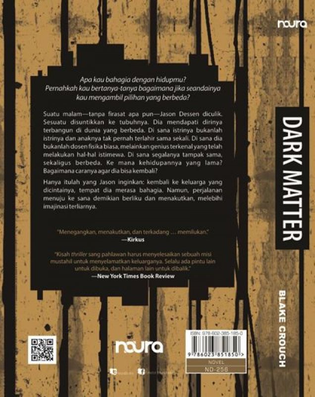 Cover Belakang Buku Dark Matter