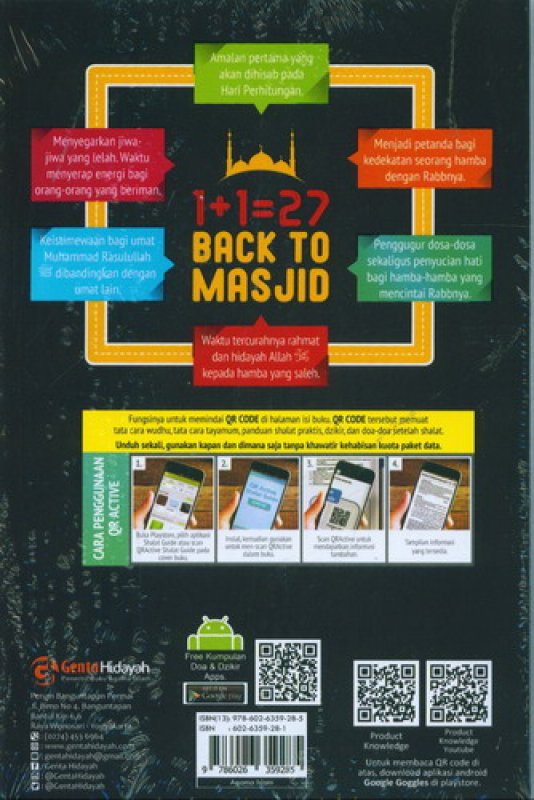 Cover Belakang Buku Back To Masjid (1+1=27)