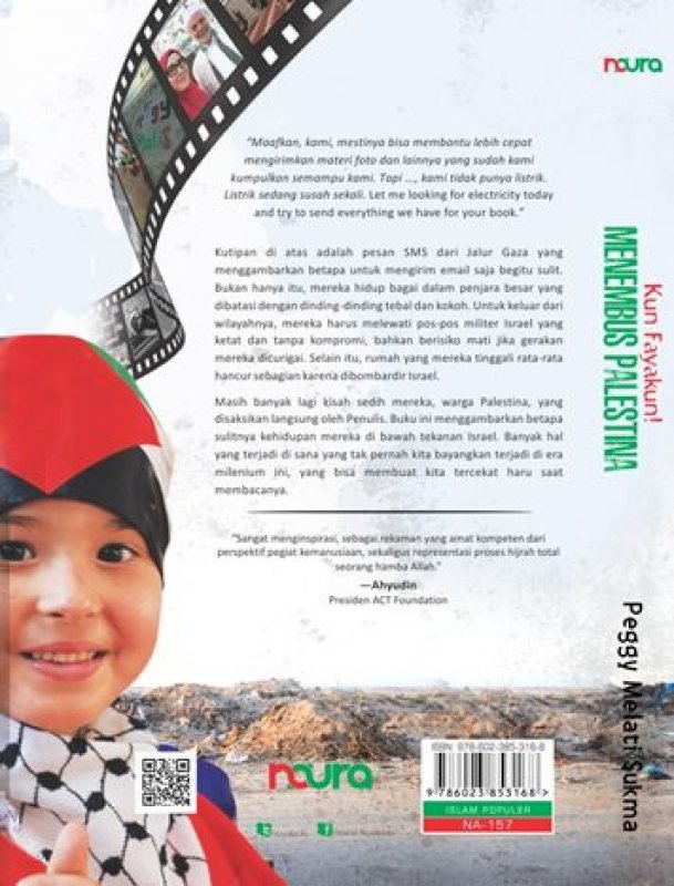 Cover Belakang Buku DAKWAH KELILING DUNIA PEGGY MELATI SUKMA : Fun Kayakun! MENEMBUS PALESTINA