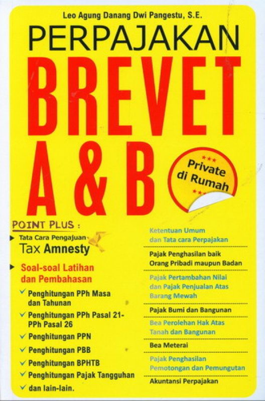 Cover Buku Perpajakan Brevet A & B Private di Rumah