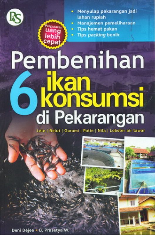 Cover Buku Pembenihan 6 Ikan Konsumsi di Pekarangan