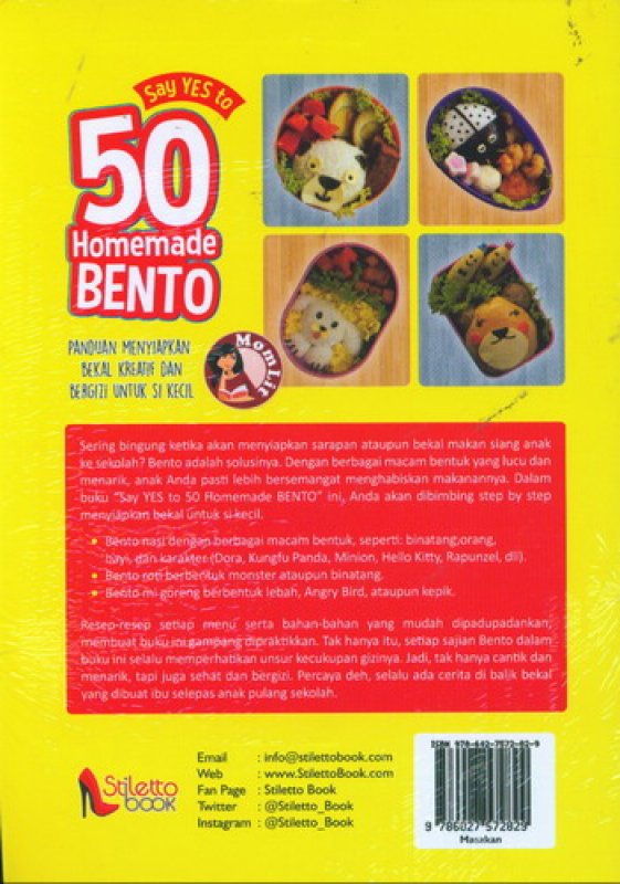 Cover Belakang Buku Say Yes to 50 Homemade Bento