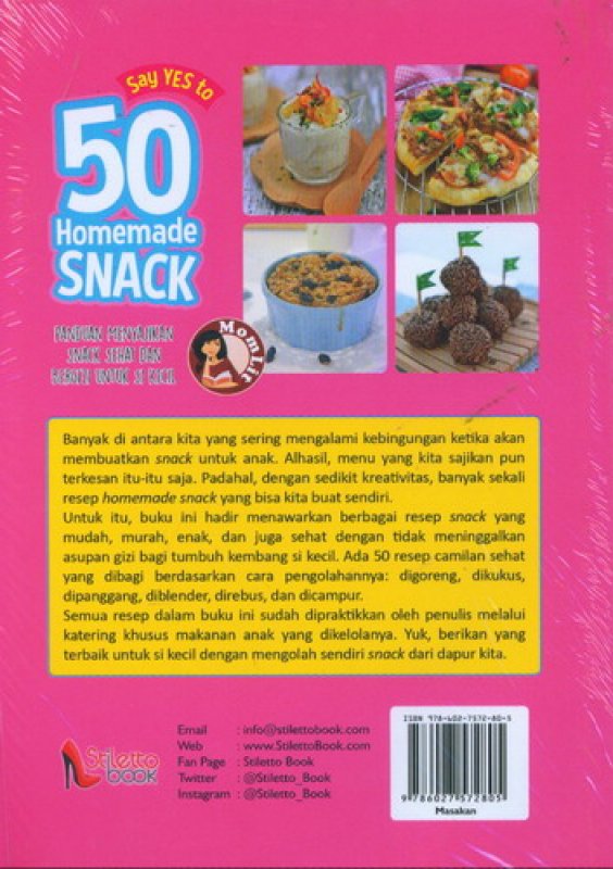 Cover Belakang Buku Say Yes to 50 Homemade Snack