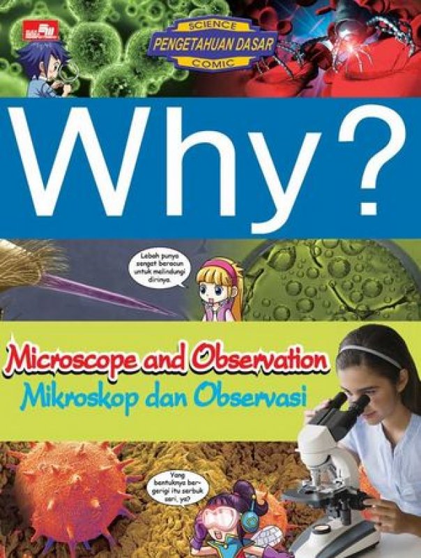 Cover Buku Why? Microscope: microskop dan observasi