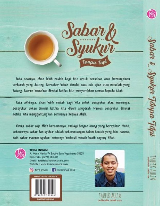 Cover Belakang Buku Sabar & Syukur Tanpa Tapi