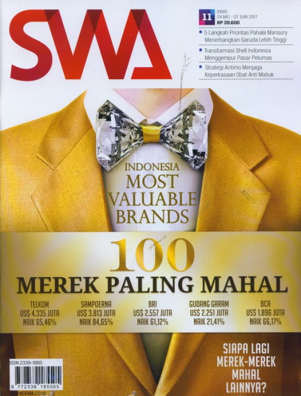 Cover Buku Majalah SWA Sembada No. 11 | 24 Mei - 07 Juni 2017