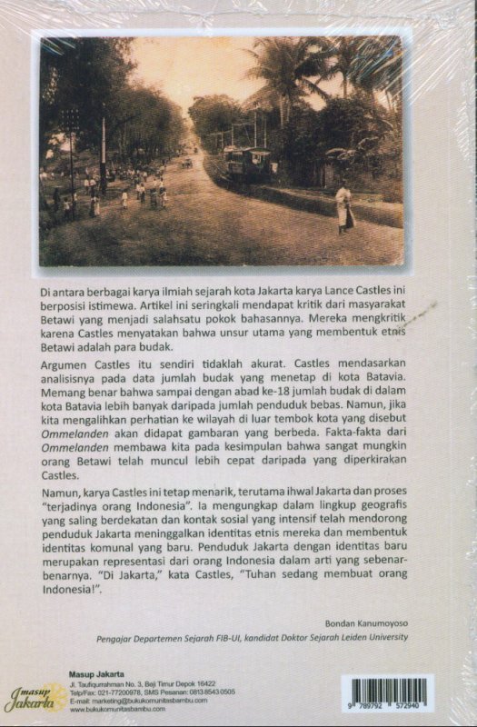 Cover Belakang Buku Profil Etnik Jakarta