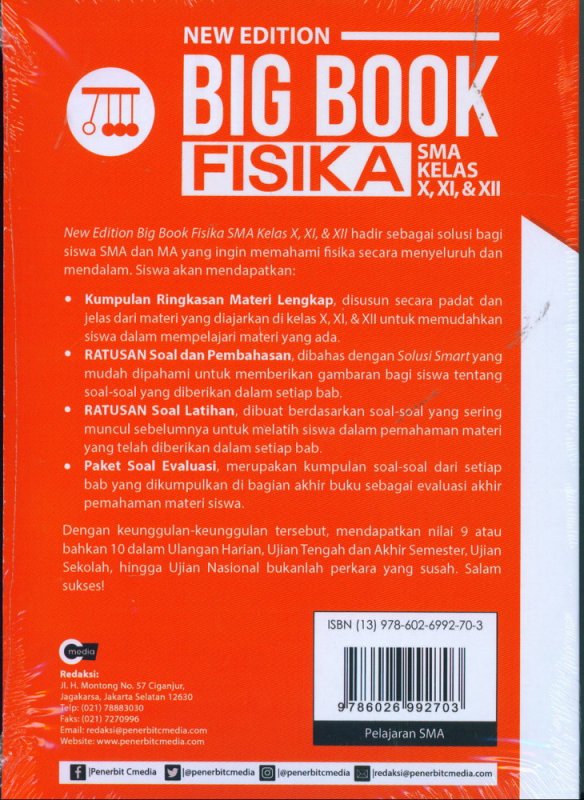 Cover Belakang Buku NEW EDITION BIG BOOK FISIKA SMA KELAS X,XI,XII (Promo Best Book)