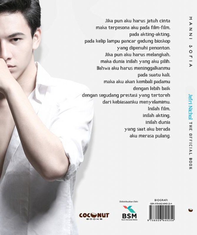 Cover Belakang Buku Jefri Nichol - The Official Book (Disc 50%)