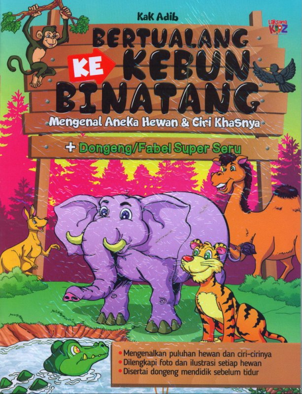 Cover Buku Bertualang Ke Kebun Binatang