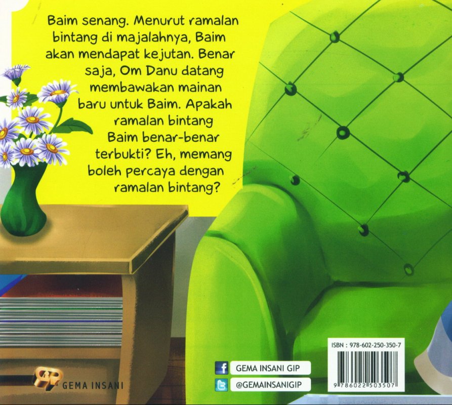 Cover Belakang Buku Tauhid for Kids: Larangan Percaya Ramalan - Ramalan Bintang Baim [full color]