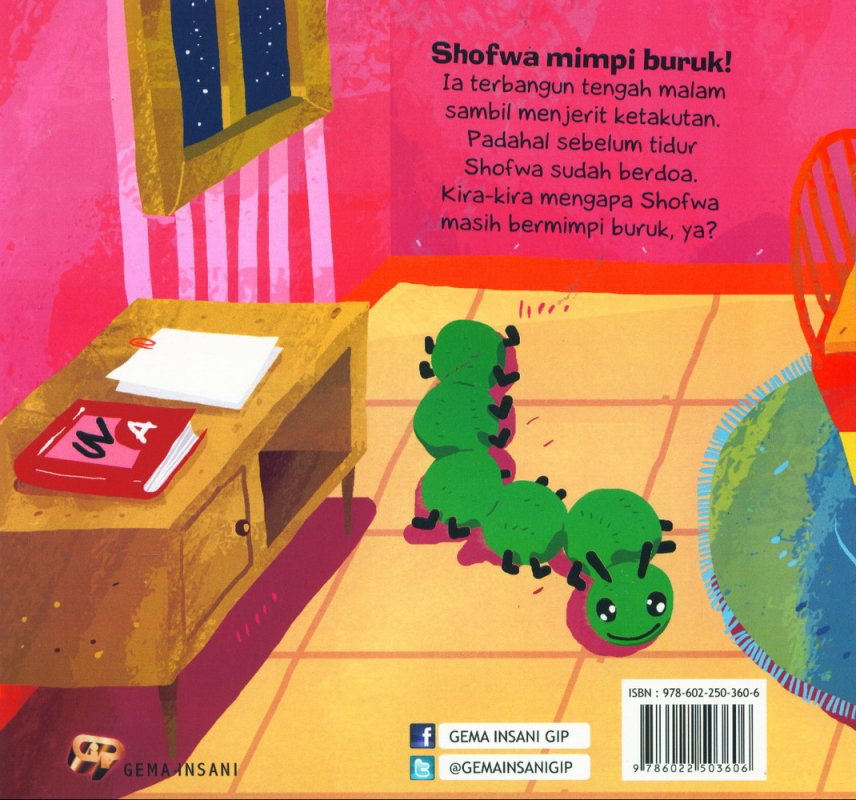 Cover Belakang Buku Anak Saleh Didoakan Malaikat: Mimpi Shofwa [full color]