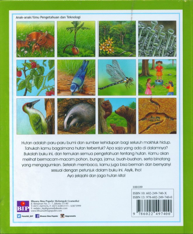 Cover Belakang Buku Ensiklopedia Junior : Hutan