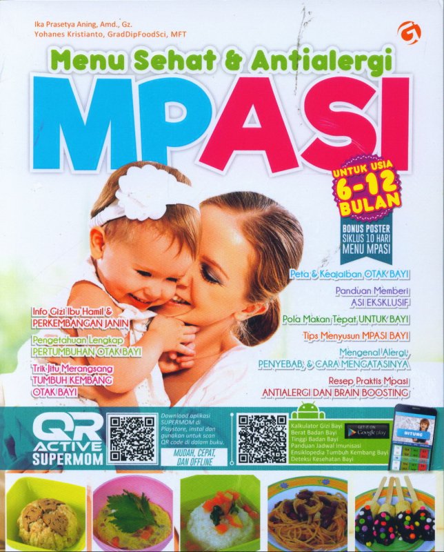 Cover Buku Menu Sehat & Antialergi MPASI