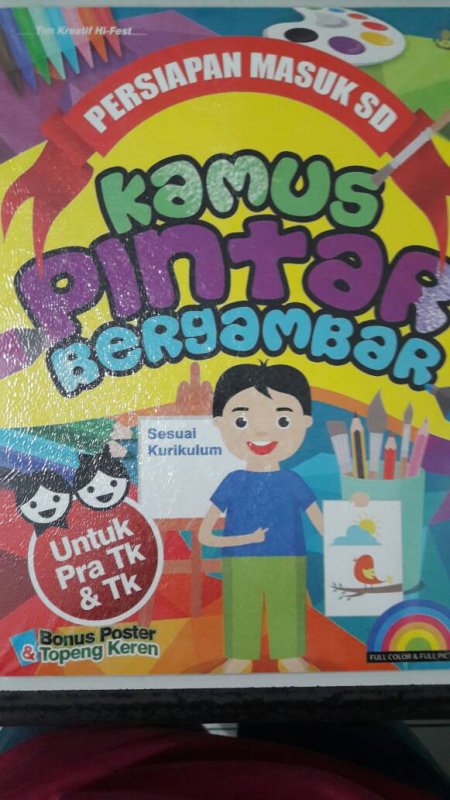 Cover Buku Kamus Pintar Bergambar [full color & full picture]