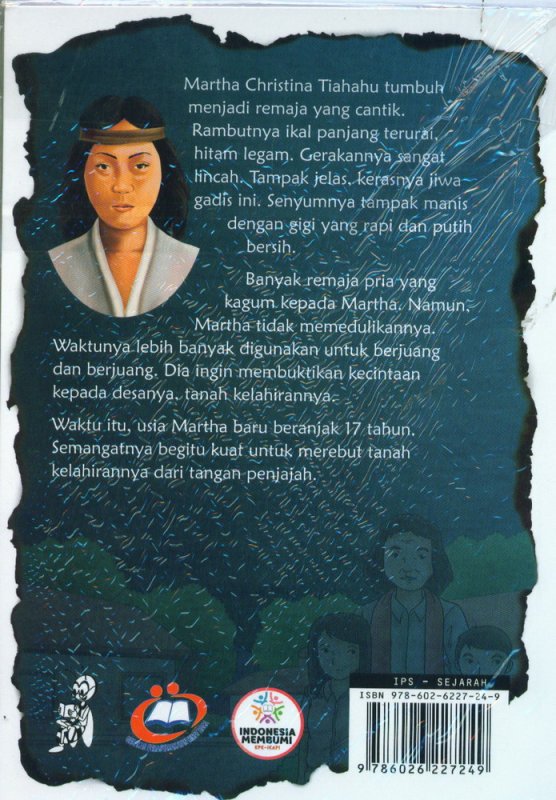 Cover Belakang Buku Martha Christina Tiahahu Mutiara dari Nusa Laut yang Cinta Tanah Air