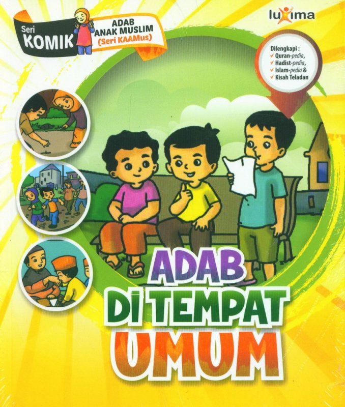 Cover Buku Adab Di Tempat Umum (Seri Komik Adab Anak Muslim) (Promo Luxima)