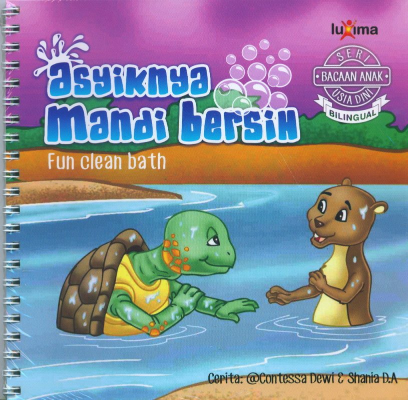 Cover Buku Seri Bacaan Anak Usia Dini: Asyiknya Mandi Bersih (Bilingual)