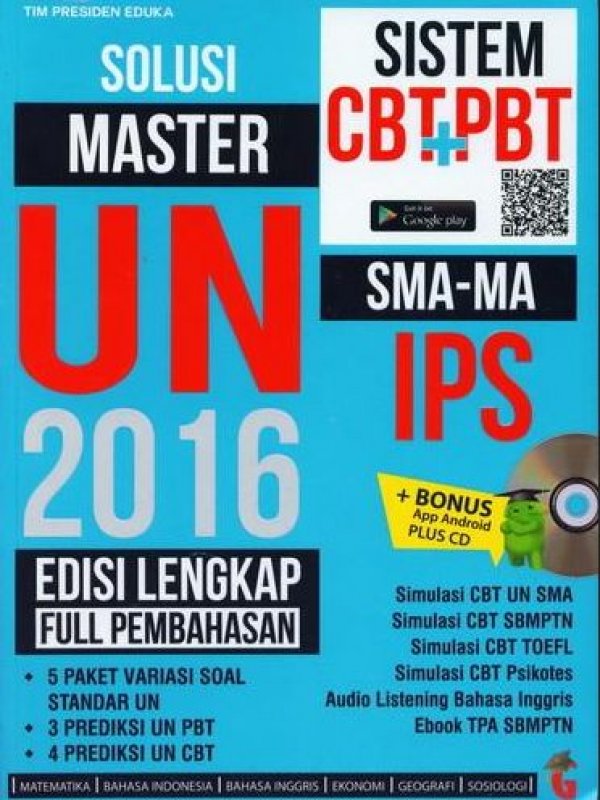 Cover Buku Solusi Master UN 2016 SMA-MA IPS Edisi Lengkap Full Pembahasan (BK) (Disc 50%)
