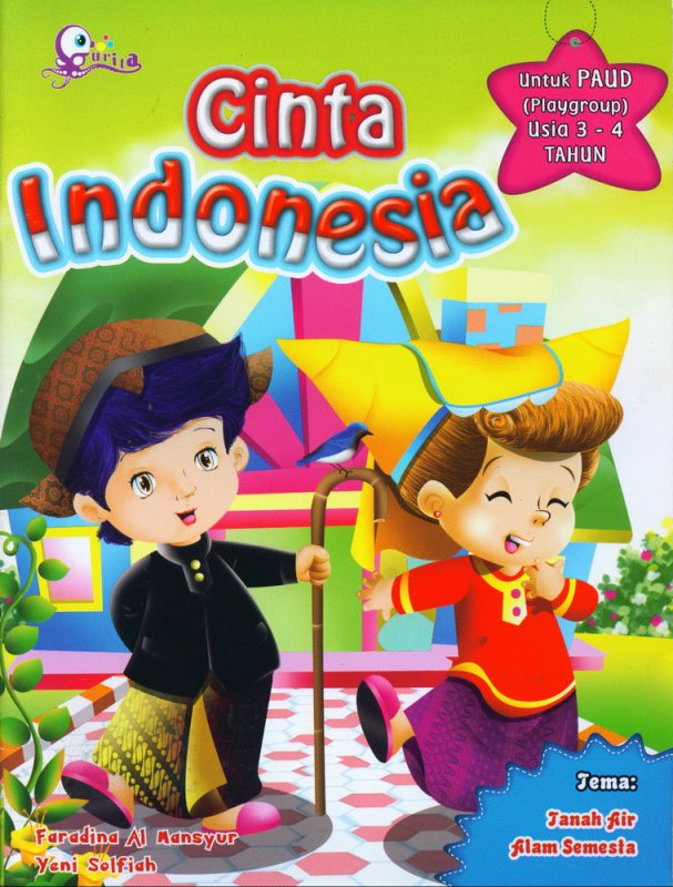 Cover Buku Cinta Indonesia Untuk PAUD Usia 3-4 Tahun (BK)