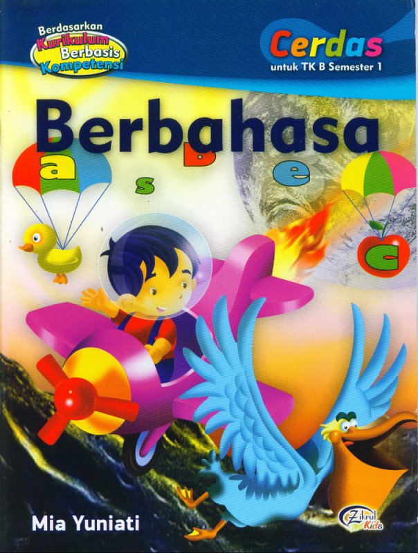 Cover Buku Berbahasa, Cerdas untuk TK B Semester 1 (BK)