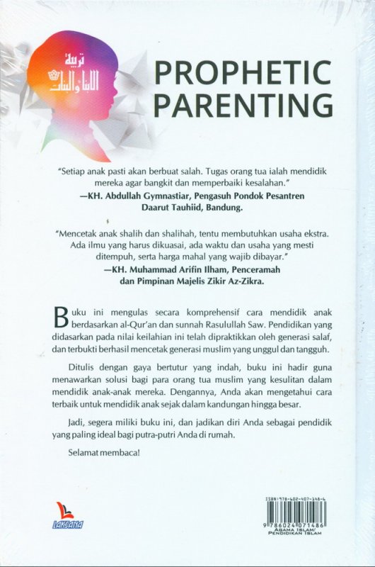 Cover Belakang Buku Prophetic Parenting (Kitab Terlengkap Mendidik Anak Sejak Kandungan Hingga Besar)