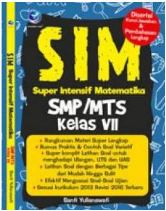 Cover Buku SIM: Super Intensif Matematika SMP/MTs Kelas VII