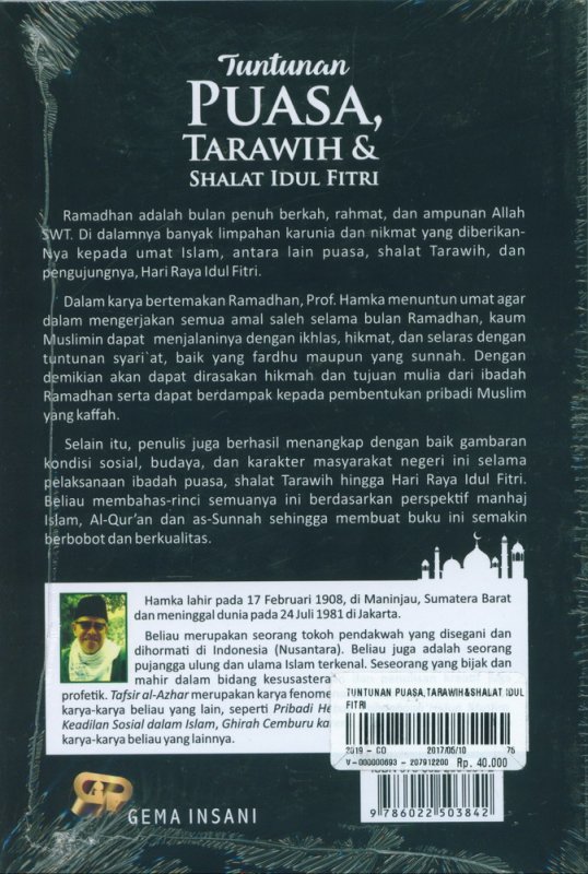 Cover Belakang Buku Tuntunan Puasa, Tarawih & Shalat Idul Fitri