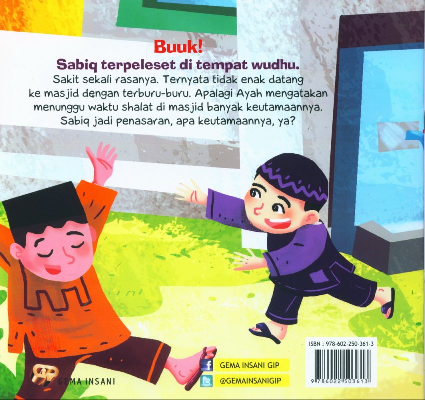 Cover Belakang Buku Seri Anak Saleh Didoakan Malaikat: Awas Terpleset