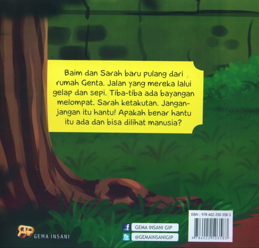 Cover Belakang Buku Seri Tauhid for Kids: Allah Menciptakan Mahluk Ghaib: Jangan Takut Hantu