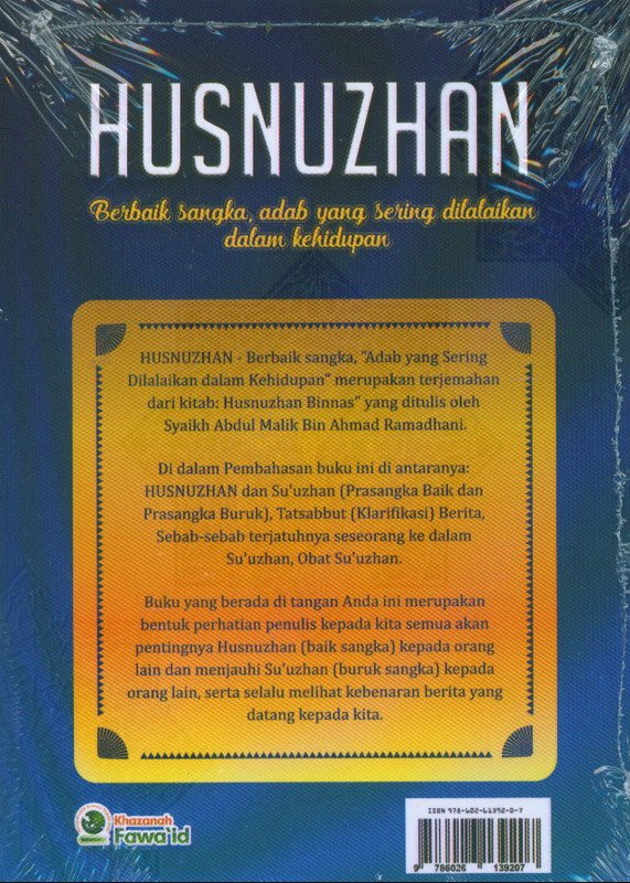Cover Belakang Buku HUSNUZHAN