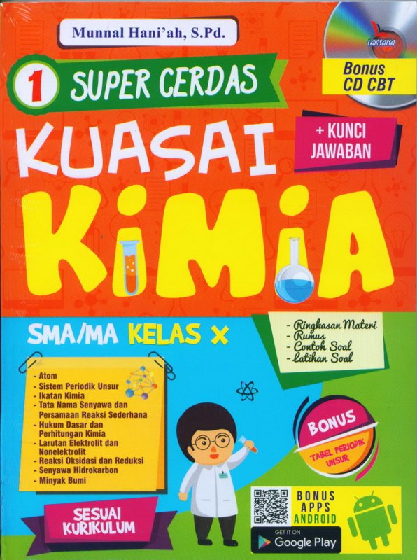 Cover Buku Super Cerdas Kuasai Kimia SMA/MA KELAS X (Bonus CD CBT)