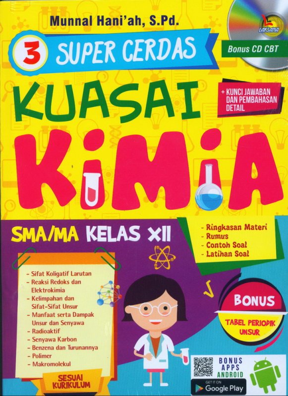Cover Buku Super Cerdas Kuasai Kimia SMA/MA KELAS XII (Bonus CD CBT)