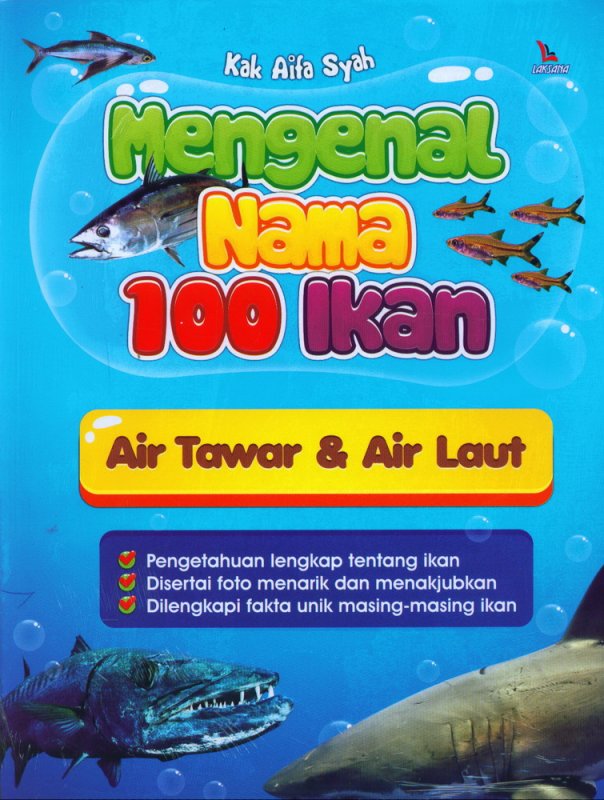 Cover Buku Mengenal Nama 100 Ikan Air Tawar & Air Laut