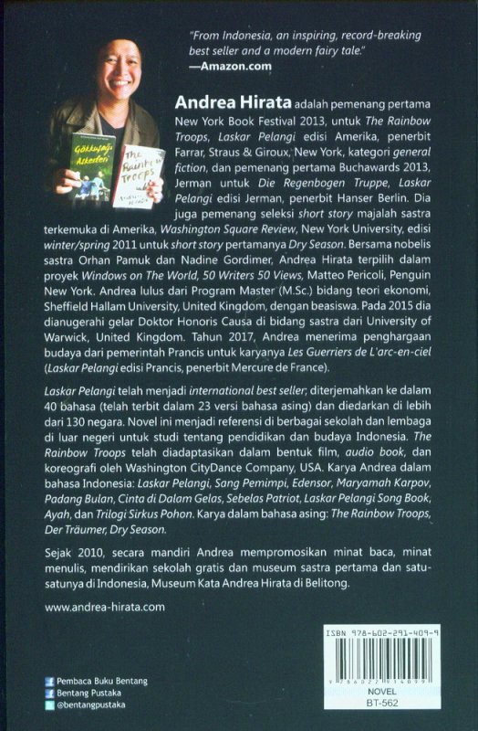 Cover Belakang Buku #KARYA KE -10 ANDREA HIRATA- SIRKUS POHON [Edisi TTD]