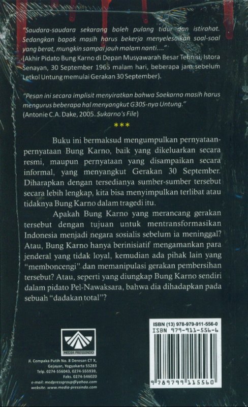Cover Belakang Buku Bung Karno, Nawaksara Dan G30S