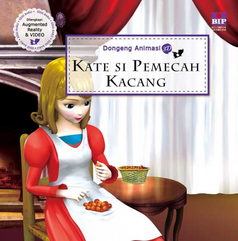 Cover Buku Seri Dongeng Animasi 3D : Kate si Pemecah Kacang