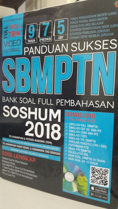 Cover Buku PANDUAN SUKSES SBMPTN BANK SOAL SOSHUM 2018