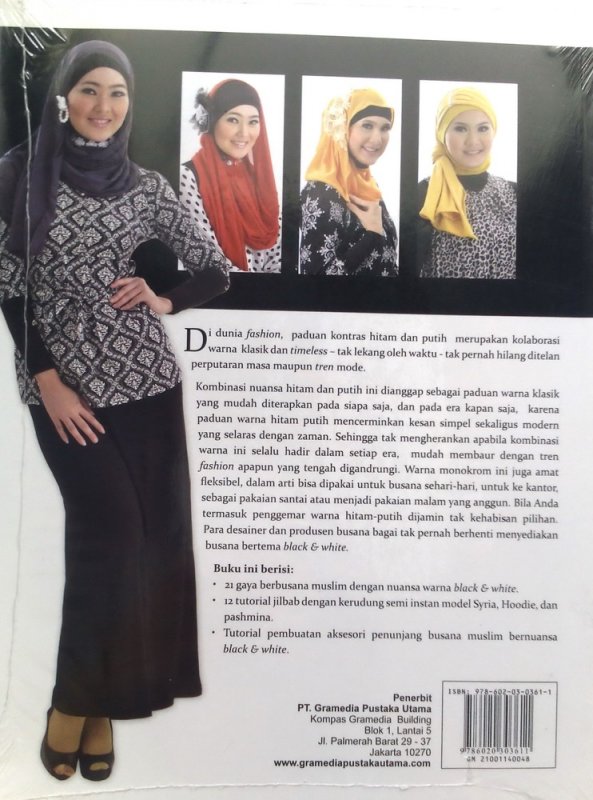 Cover Gaya Black & white jilbab (Disc 50%)