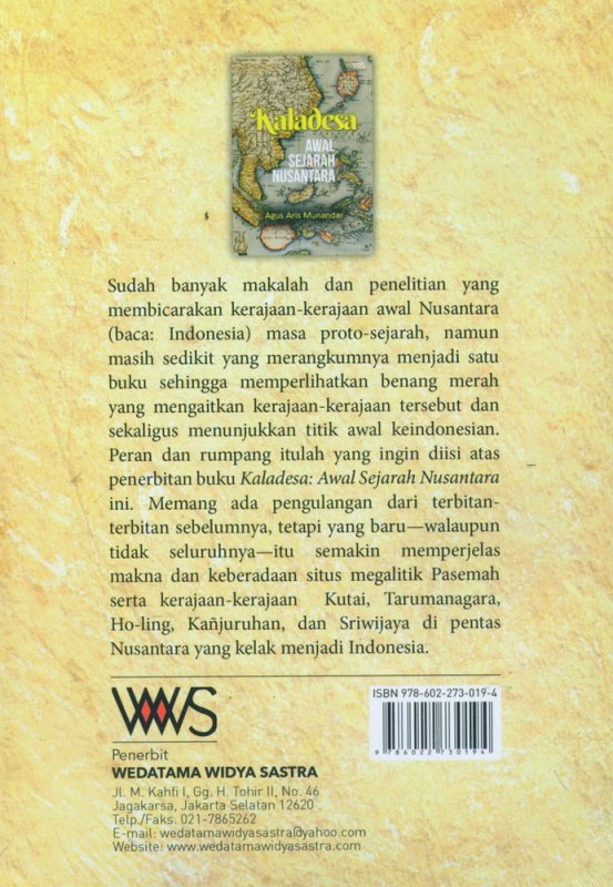 Cover Belakang Buku Kaladesa: Awal Sejarah Nusantara