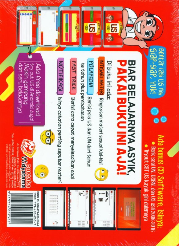 Cover Belakang Buku SIAP SEKEJAP! KUASAI SEMUA POLA SOAL US/M SD/MI 2018 YANG PASTI KELUAR + CD