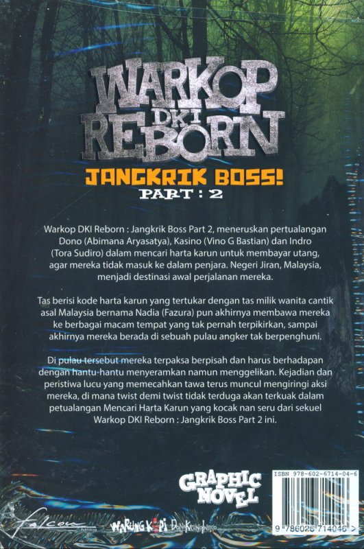 Cover Belakang Buku WARKOP DKI REBORN: Jangkrik Boss! PART #2 Edisi Graphic Novel
