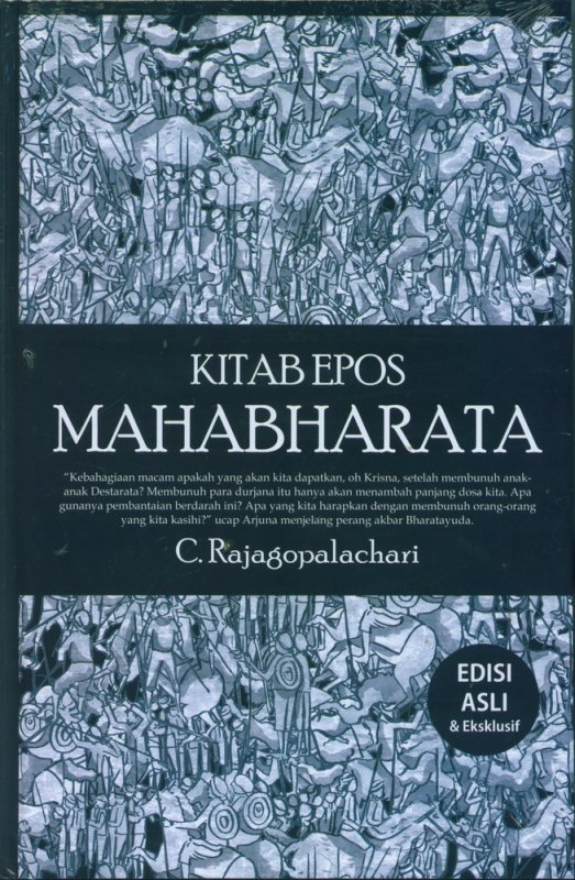 Cover Buku Kitab Epos MahaBharata Edisi Asli & Ekslusif