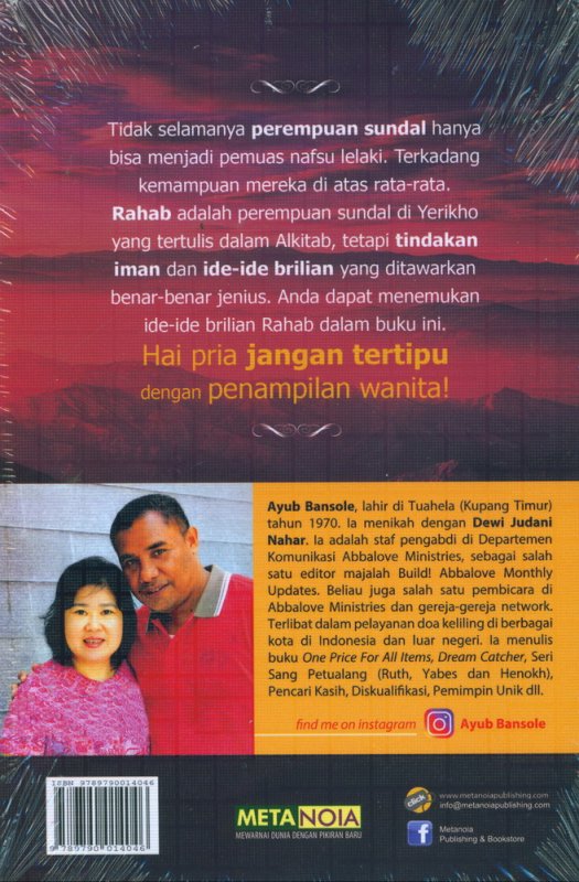 Cover Belakang Buku Rahab: Petualang yang Menawarkan Ide Brilian