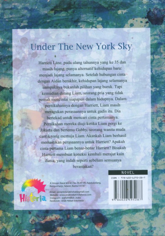 Cover Belakang Buku Under The New York Sky