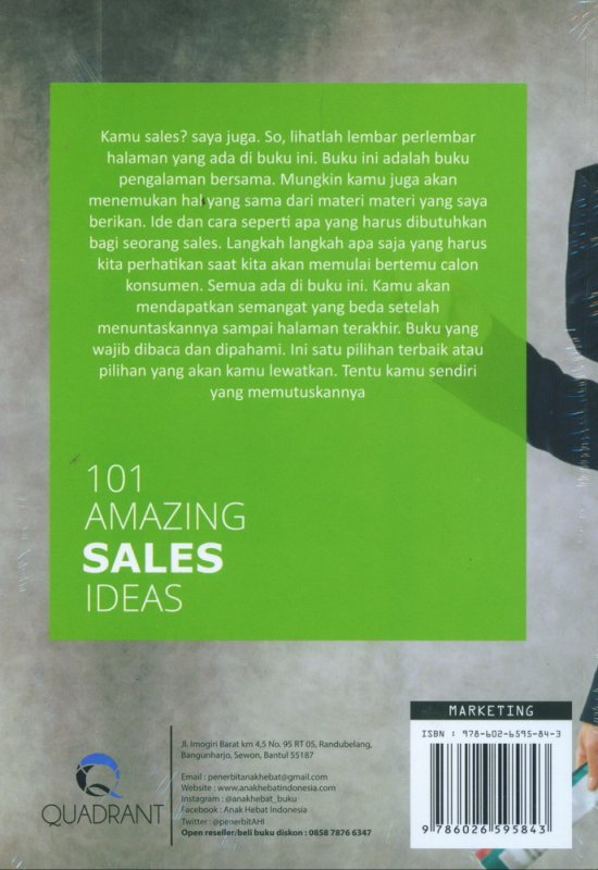 Cover Belakang Buku 101 Amazing Sales Ideas