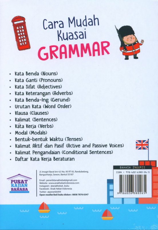 Cover Belakang Buku Cara Mudah Kuasai Grammar