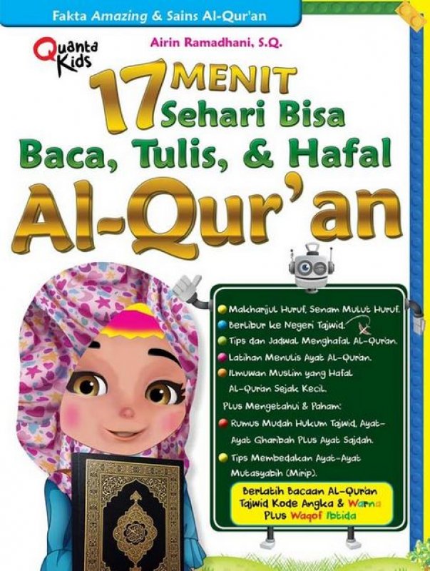 Cover Buku 17 Menit Sehari Bisa Baca, Tulis, dan Hafal Al-Quran